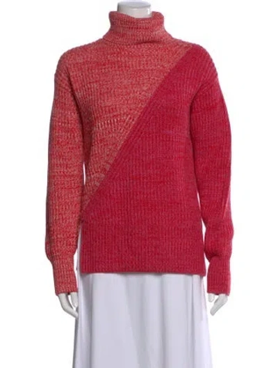Pre-owned Derek Lam 10 Crosby Merino Wool Striped Sweater In Red