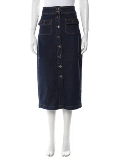Pre-owned Derek Lam 10 Crosby Midi Length Skirt W/ Tags In Blue