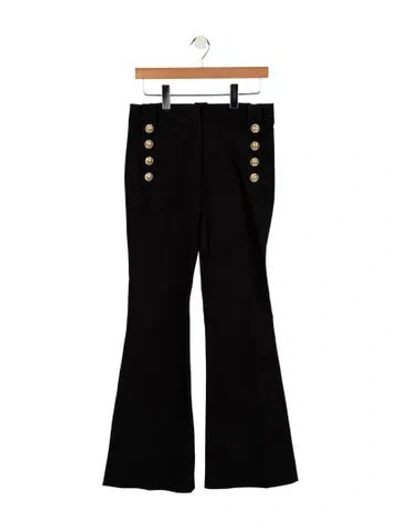 Pre-owned Derek Lam 10 Crosby Mid-rise Flared Jeans In Black