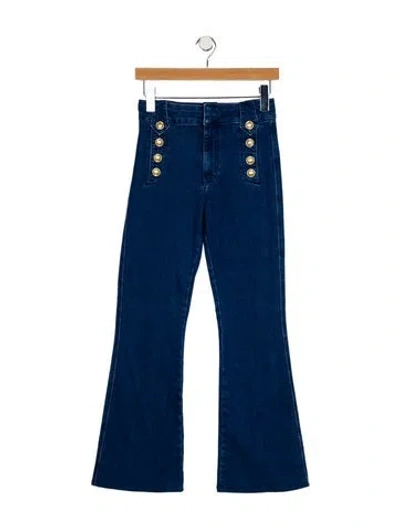 Pre-owned Derek Lam 10 Crosby Mid-rise Flared Jeans In Blue