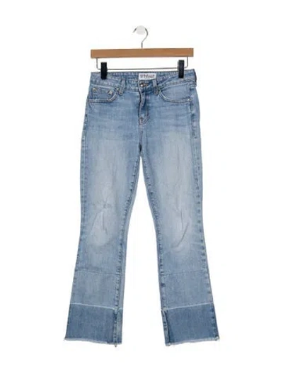 Pre-owned Derek Lam 10 Crosby Mid-rise Flared Jeans In Blue
