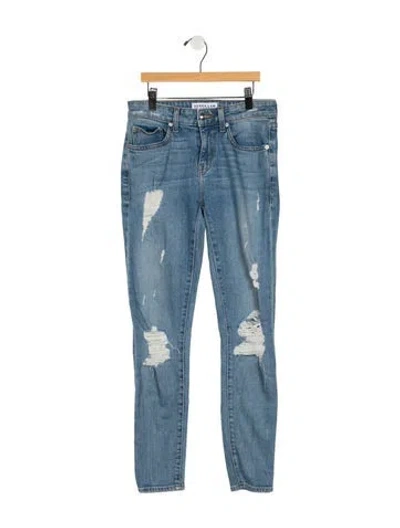 Pre-owned Derek Lam 10 Crosby Mid-rise Skinny Leg Jeans In Blue