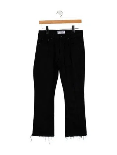 Pre-owned Derek Lam 10 Crosby Mid-rise Straight Leg Jeans In Black