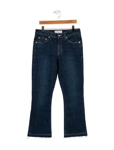 Pre-owned Derek Lam 10 Crosby Mid-rise Straight Leg Jeans In Blue