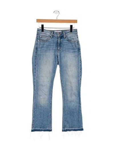 Pre-owned Derek Lam 10 Crosby Mid-rise Straight Leg Jeans In Blue