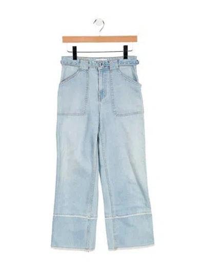 Pre-owned Derek Lam 10 Crosby Mid-rise Straight Leg Jeans In Blue