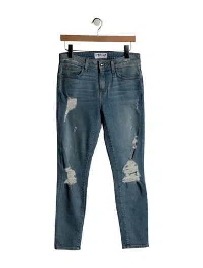 Pre-owned Derek Lam 10 Crosby Mid-rise Straight Leg Jeans In Blue