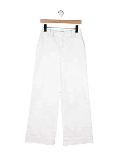 Pre-owned Derek Lam 10 Crosby Mid-rise Wide Leg Jeans In White