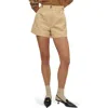 Derek Lam 10 Crosby Mika Stretch Cotton Shorts In Brown
