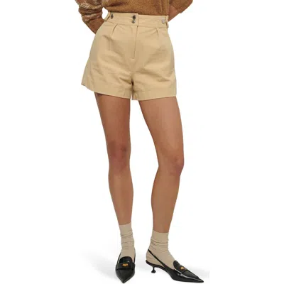Derek Lam 10 Crosby Mika Stretch Cotton Shorts In Brown
