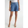 Derek Lam 10 Crosby Milie Pleated Denim Shorts