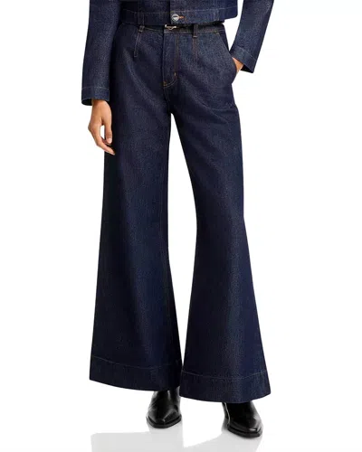 Derek Lam 10 Crosby Millie High Rise Wide Leg Denim Jeans In Charme In Blue