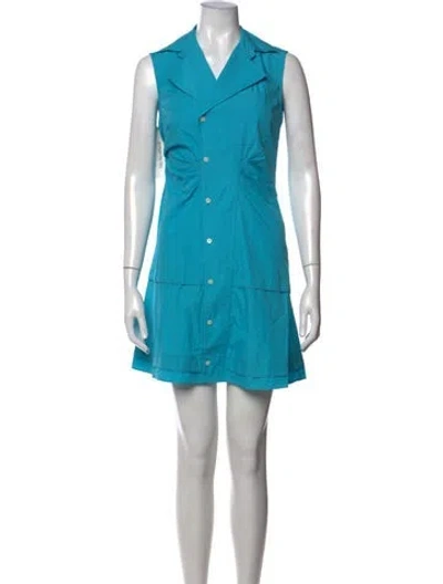 Pre-owned Derek Lam 10 Crosby Mini Dress In Blue