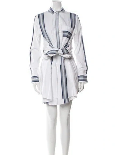Pre-owned Derek Lam 10 Crosby Mini Dress In White