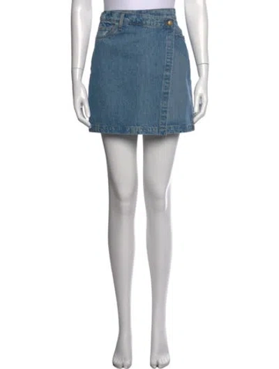 Pre-owned Derek Lam 10 Crosby Mini Skirt In Blue