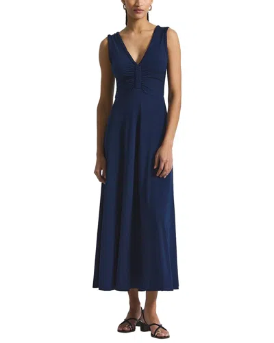 Derek Lam 10 Crosby Misha Matte Jersey Ruched Dress In Navy In Blue