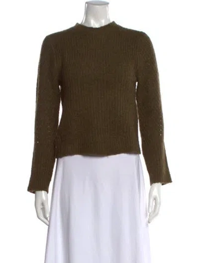 Pre-owned Derek Lam 10 Crosby Mock Neck Sweater In Green