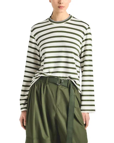 Derek Lam 10 Crosby Myrtha Stripe Jersey Top In Multi