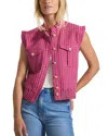 Derek Lam 10 Crosby Namira Tweed Sleeveless Jacket In Pink