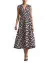 Derek Lam 10 Crosby Nara Print Cotton Maxi Dress In Brown