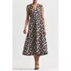 Derek Lam 10 Crosby Nara Print Cotton Maxi Dress In Multi