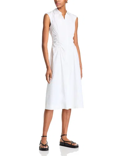 DEREK LAM 10 CROSBY NERA RUCHED BUTTON DOWN DRESS