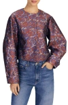 Derek Lam 10 Crosby Neville Cloque Jacket In Red Ochre Multi