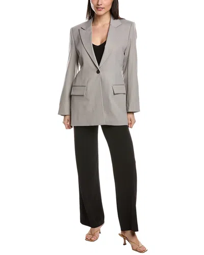 Derek Lam 10 Crosby Nico Single-breasted Wool-blend Jacket In Grey