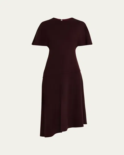DEREK LAM 10 CROSBY NICOLA ASYMMETRIC MIDI DRESS