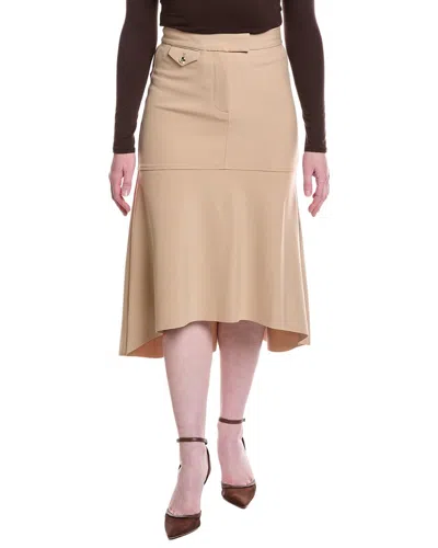 Derek Lam 10 Crosby Nicolette Wool Midi Skirt In Nude