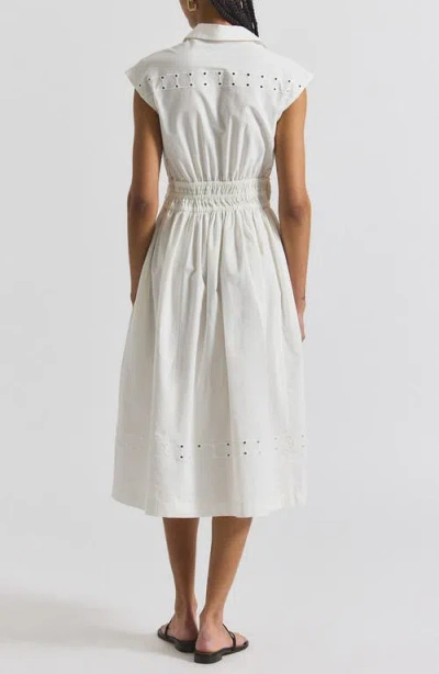 Derek Lam 10 Crosby Nikita Cotton Eyelet Detail Midi Dress