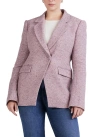 Derek Lam 10 Crosby Noah Single Breasted Tweed Blazer In Blue