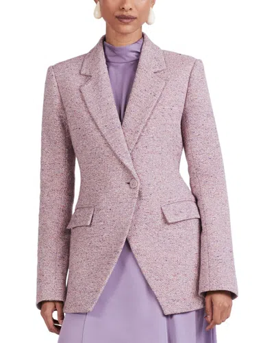 Derek Lam 10 Crosby Noah Single Breasted Tweed Blazer In Lilac