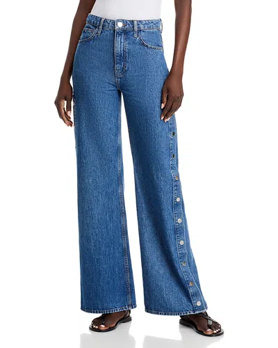 Derek Lam 10 Crosby High Rise Crop Flare Pant In Canal