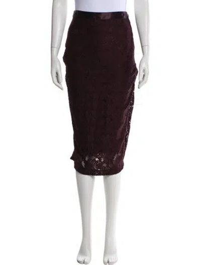 Pre-owned Derek Lam 10 Crosby Nylon Midi Length Skirt W/ Tags In Burgundy