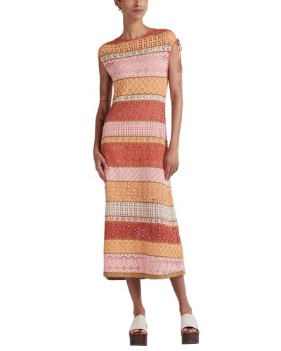 Derek Lam 10 Crosby Octavia Sleeveless Linen-blend Dress In Multi