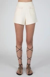 Derek Lam 10 Crosby Odessa Braid Trim Shorts In Ecru