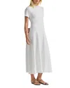 Derek Lam 10 Crosby Olympia Ruched Front Maxi Dress In White