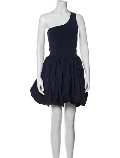 Pre-owned Derek Lam 10 Crosby One-shoulder Mini Dress In Blue
