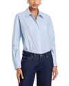 Derek Lam 10 Crosby Orianne Stripe Collared Shirt In Blue