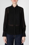 Derek Lam 10 Crosby Oriel Clip Dot Jacquard Button-up Shirt In Brown