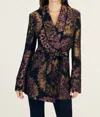 Derek Lam 10 Crosby Orville Smoking Jacket In Black Jacquard In Multi