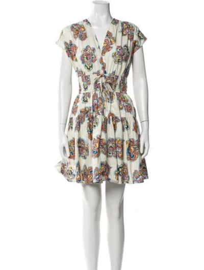 Pre-owned Derek Lam 10 Crosby Paisley Print Mini Dress In Multi