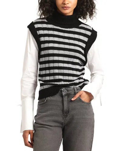 Derek Lam 10 Crosby Paola Mixed Media Turtleneck Sweater In Multi