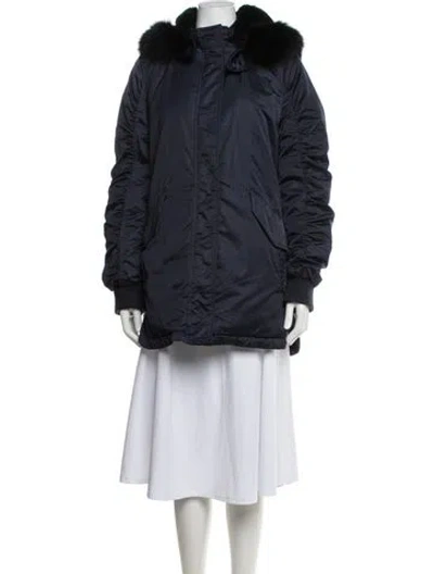 Pre-owned Derek Lam 10 Crosby Parka In Blue