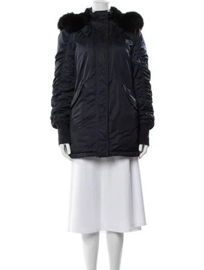Pre-owned Derek Lam 10 Crosby Parka In Blue