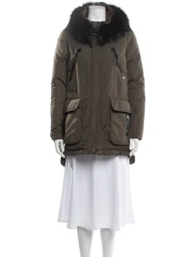Pre-owned Derek Lam 10 Crosby Parka In Green