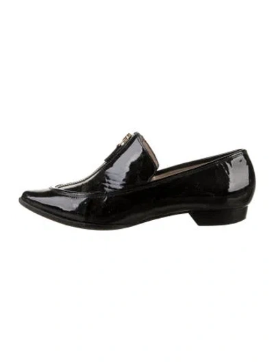 Pre-owned Derek Lam 10 Crosby Patent Leather Loafers In Black