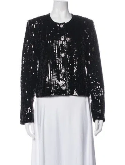 Pre-owned Derek Lam 10 Crosby Patterned Evening Jacket In Black