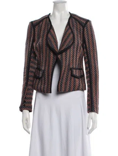 Pre-owned Derek Lam 10 Crosby Patterned Jacket In Blue
